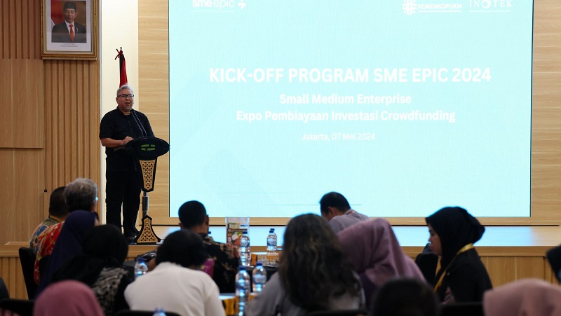 Kick Off Program SME EPIC (Small Medium Enterprise Expo Pembiayaan Investasi Crowdfunding) 2024. (Foto: Humas Kemenkop)